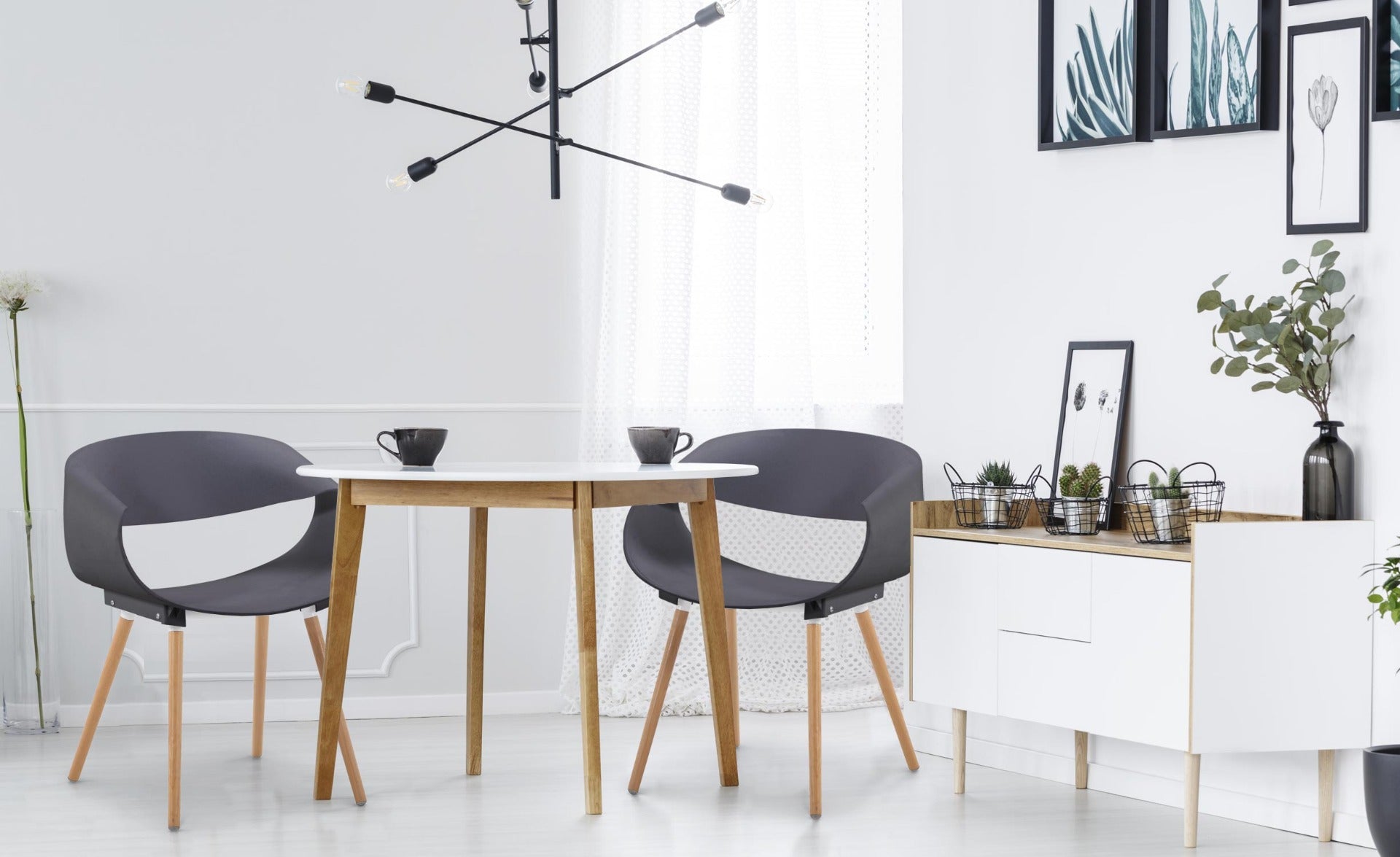 Lot de 2 chaises scandinaves design Zenata Gris