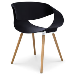 Lot de 2 chaises scandinaves design Zenata Noir