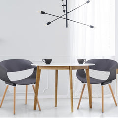 Lot de 2 chaises scandinaves design Zenata Gris
