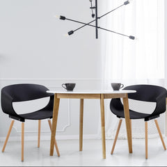 Lot de 2 chaises scandinaves Zenata couleur noire