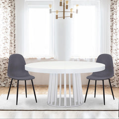Lot de 4 chaises contemporaines Gao en simili P.U. gris