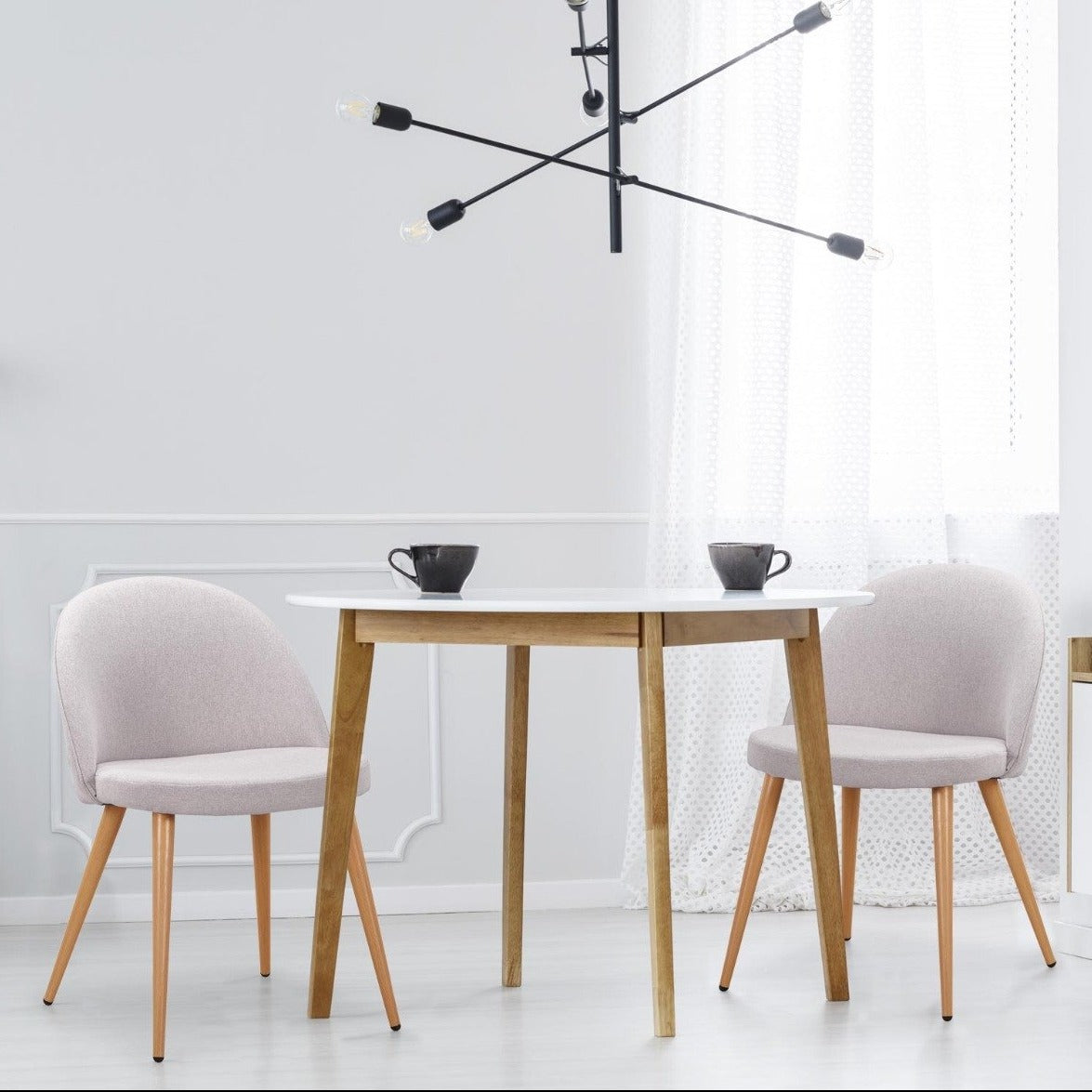 Lot de 4 chaises scandinaves Maury tissu Gris