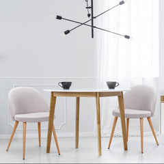 Lot de 4 chaises scandinaves Maury tissu Gris