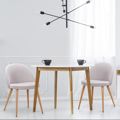 Lot de 2 fauteuils scandinaves en tissu gris clair