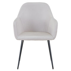 Chaise / Fauteuil Epok Métal Noir et Tissu Beige
