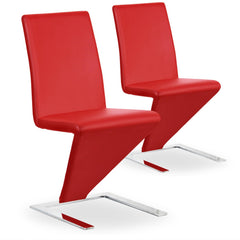 Lot de 2 chaises design et modernes rouges Flash