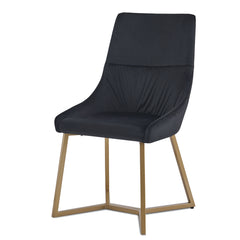 Ensemble de 2 chaises velours noir Foldie