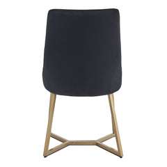 Ensemble de 2 chaises velours noir Foldie