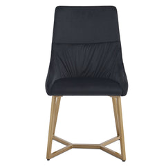 Ensemble de 2 chaises velours noir Foldie