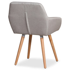 Chaise / Fauteuil scandinave Frida Tissu Beige