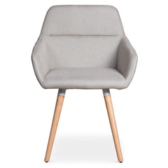 Chaise / Fauteuil scandinave Frida Tissu Beige