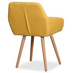Chaise / Fauteuil scandinave Frida Tissu Jaune