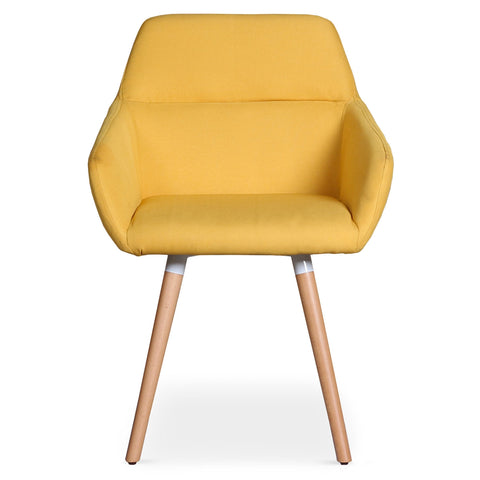 Chaise / Fauteuil scandinave Frida Tissu Jaune