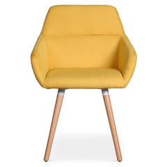 Chaise / Fauteuil scandinave Frida Tissu Jaune