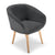 Chaise scandinave matelassée gris foncé Frost