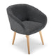 Chaise scandinave matelassée gris foncé Frost