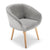 Chaise scandinave matelassée en tissu gris