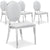 Lot de 4 chaises médaillon blanches