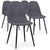 Lot de 4 chaises contemporaines Gao en simili P.U. gris