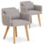 Lot de 2 fauteuils scandinaves Gybson en tissu beige