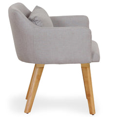 Lot de 2 fauteuils scandinaves Gybson Tissu Beige