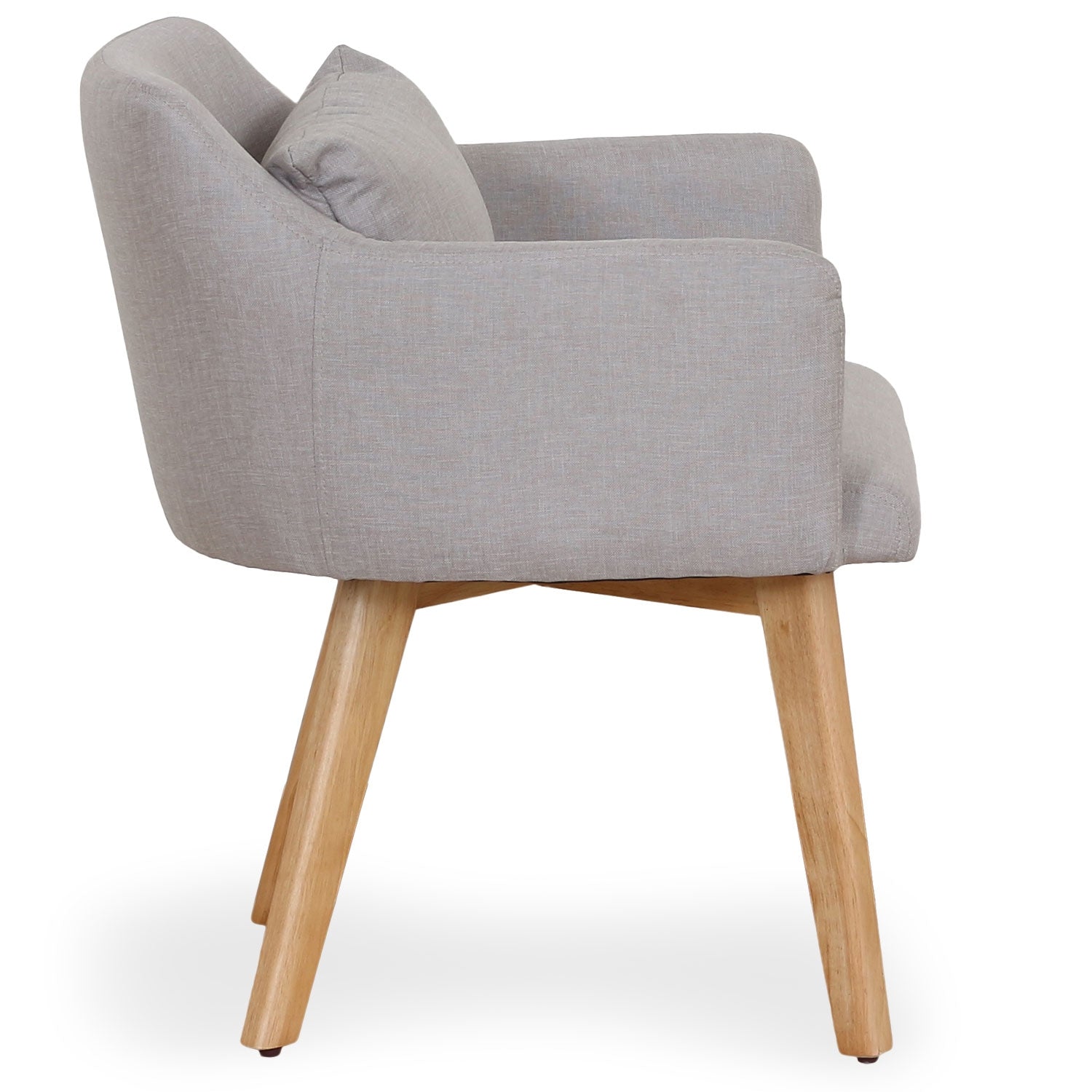 Fauteuil scandinave Gybson Tissu Beige vu de profil