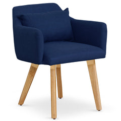 Fauteuil scandinave Gybson Tissu Bleu