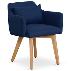 Fauteuil scandinave Gybson Tissu Bleu