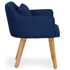 Fauteuil scandinave Gybson Tissu Bleu