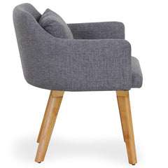 Lot de 2 fauteuils scandinaves Gybson Tissu Gris clair