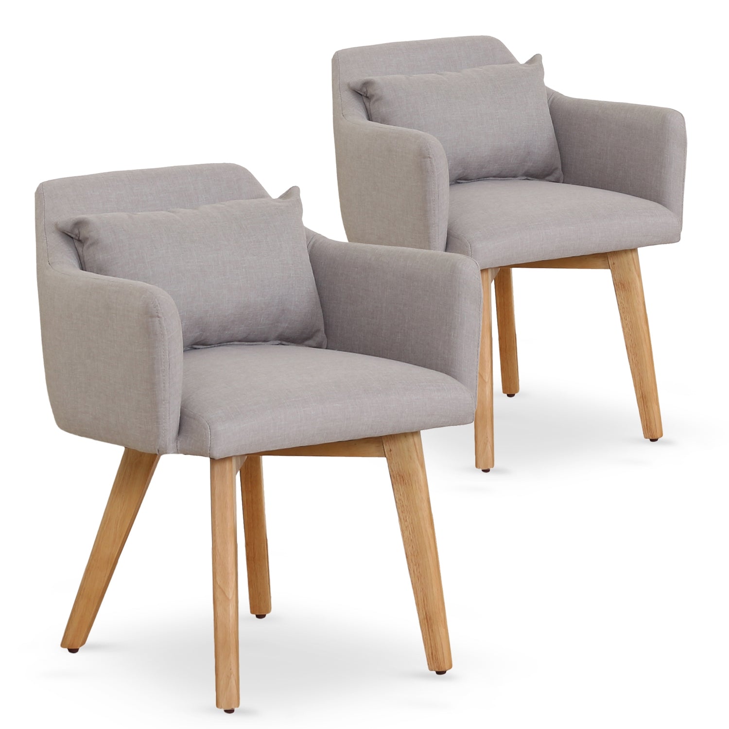 Lot de 2 fauteuils scandinaves Gybson Tissu Beige