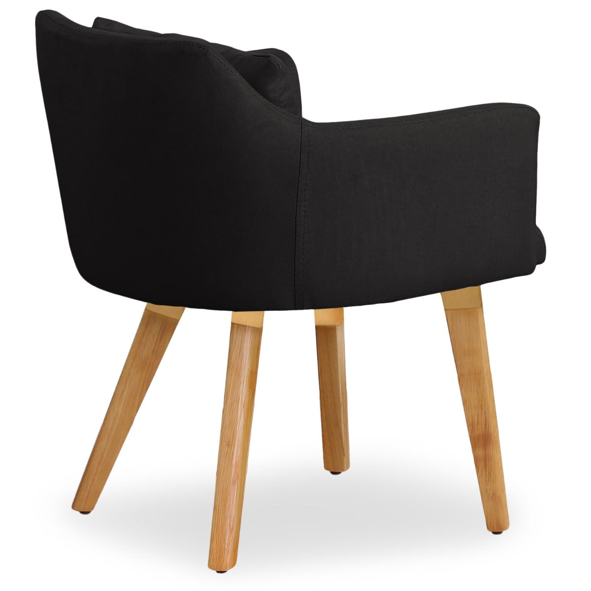 Lot de 2 fauteuils scandinaves Gybson Tissu Noir
