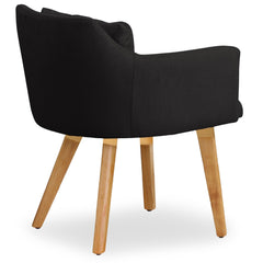 Lot de 2 fauteuils scandinaves Gybson Tissu Noir