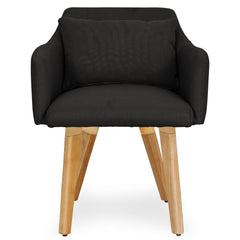 Lot de 2 fauteuils scandinaves Gybson Tissu Noir