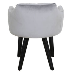 Fauteuil scandinave Gybson Velours Argent