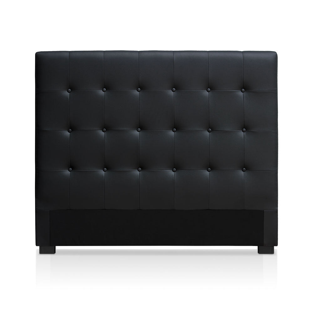 Tête de lit capitonnée pour lit au sommier de taille standard 140cm Luxor Noir
