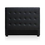 Tête de lit noire 140 cm capitonnée
