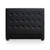 Tête de lit noire 140 cm capitonnée
