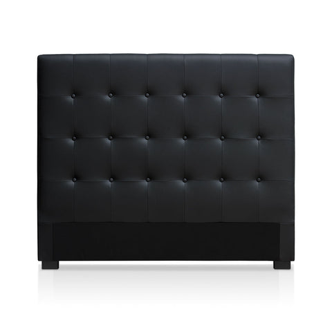 Tête de lit capitonnée pour lit au sommier de taille standard 140cm Luxor Noir