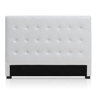 Tête de lit au capitonnage classique 160 cm blanc
