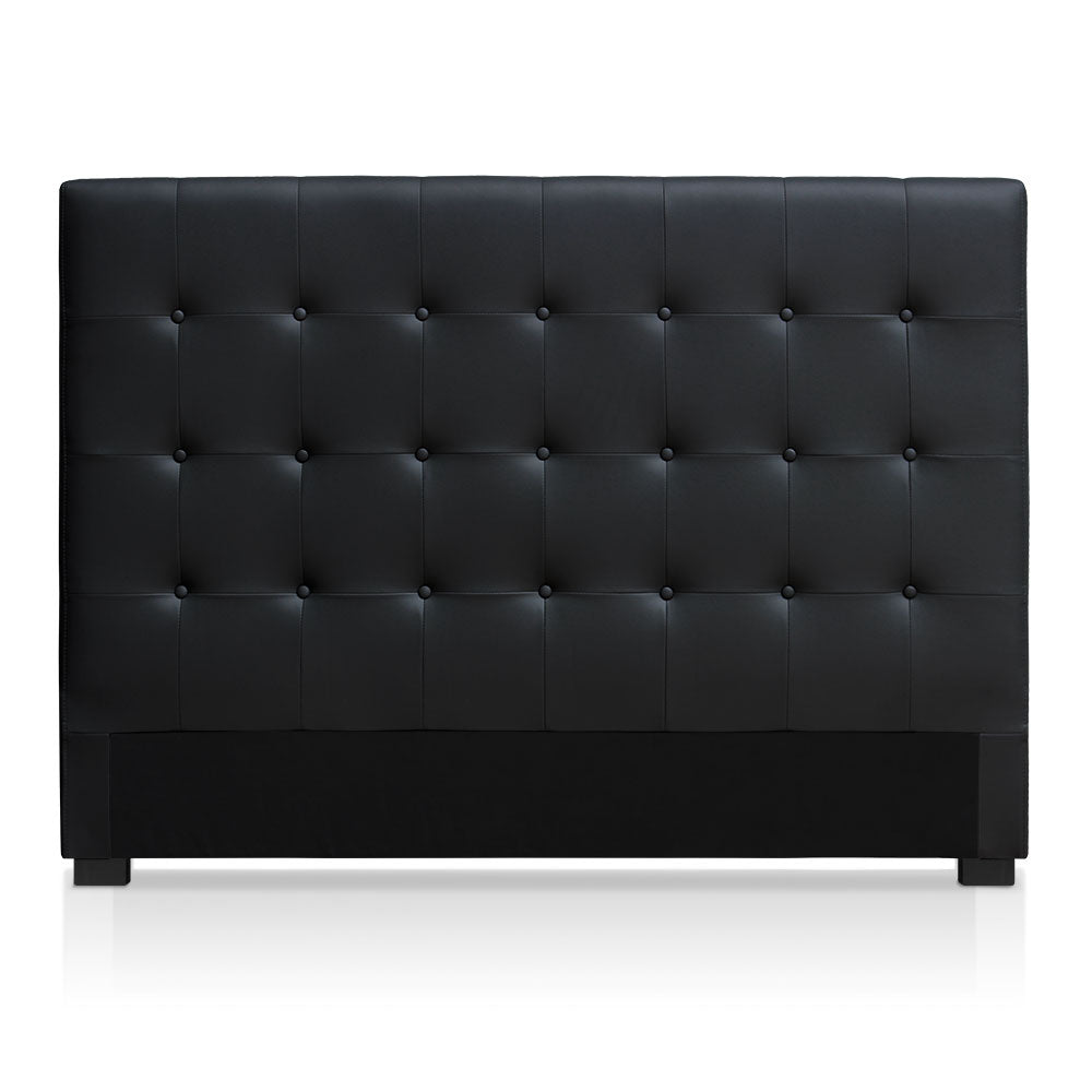 Tête de lit capitonnée pour lit au sommier de taille standard 160cm Luxor noir