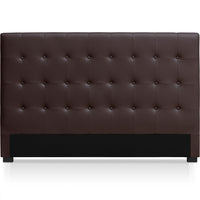 Tête de lit 180 cm marron capitonnée