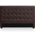 Tête de lit 180 cm marron capitonnée