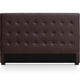 Tête de lit 180 cm marron capitonnée