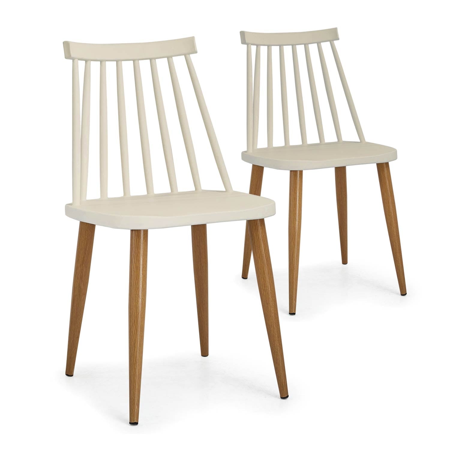 Lot de 2 chaises scandinaves Houlgate Beige