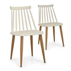 Lot de 2 chaises scandinaves Houlgate Beige