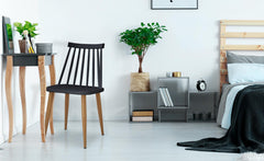 Lot de 2 chaises scandinaves Houlgate Noir