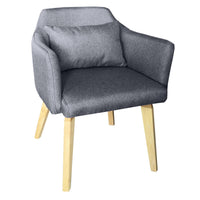 Fauteuil scandinave Dantes en tissu gris foncé
