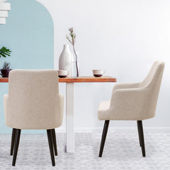 Lot de 2 Fauteuils Neiva Tissu Beige