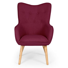 Fauteuil scandinave Klarys tissu Violet